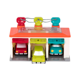 Garage mit 3 Stellplätzen, Autos und Schlüsseln