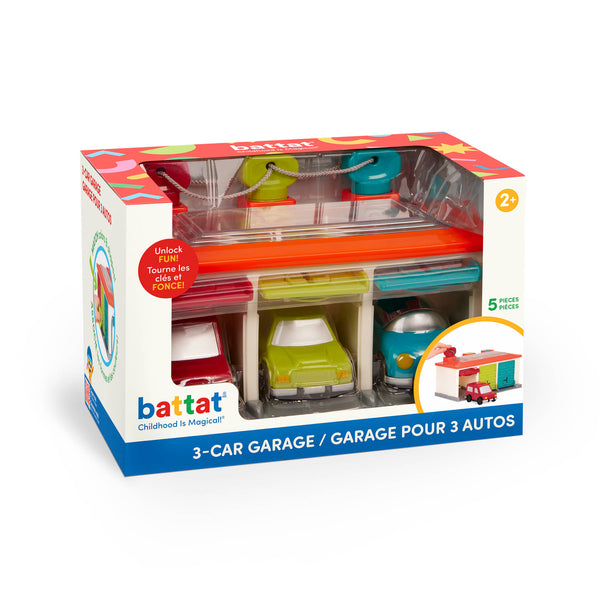 Garage mit 3 Stellplätzen, Autos und Schlüsseln