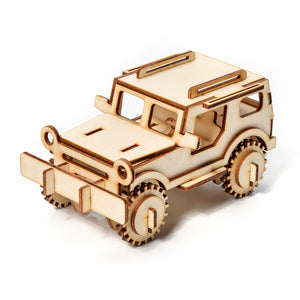 Holzpuzzle 3D-Modell – Jeep