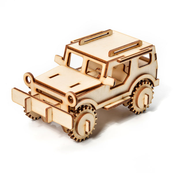Holzpuzzle 3D-Modell – Jeep