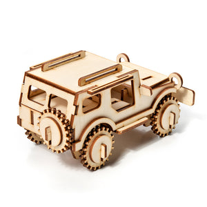 Holzpuzzle 3D-Modell – Jeep