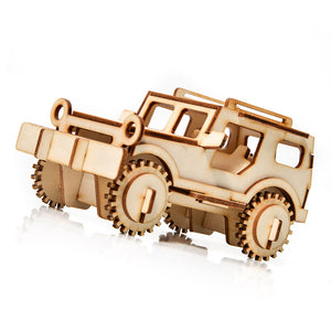 Holzpuzzle 3D-Modell – Jeep