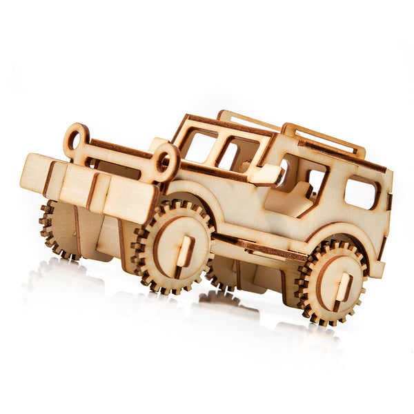Holzpuzzle 3D-Modell – Jeep