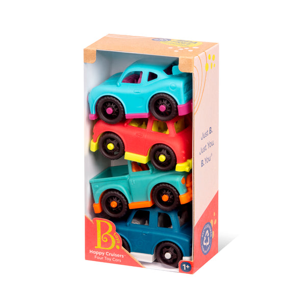 Set mit 4 kleinen Autos mit Pick-up – Happy Cruisers - Tublu.de