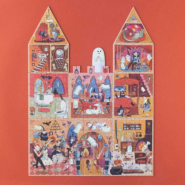 Doppelseitiges Puzzle, leuchtet im Dunkeln – Das verzauberte Schloss, 100 Teile - Tublu.de