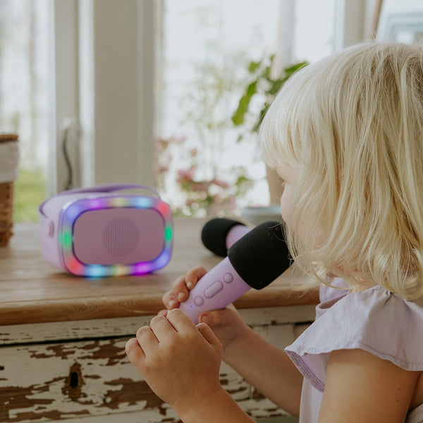 Party-Karaoke mit zwei Mikrofonen - Blau