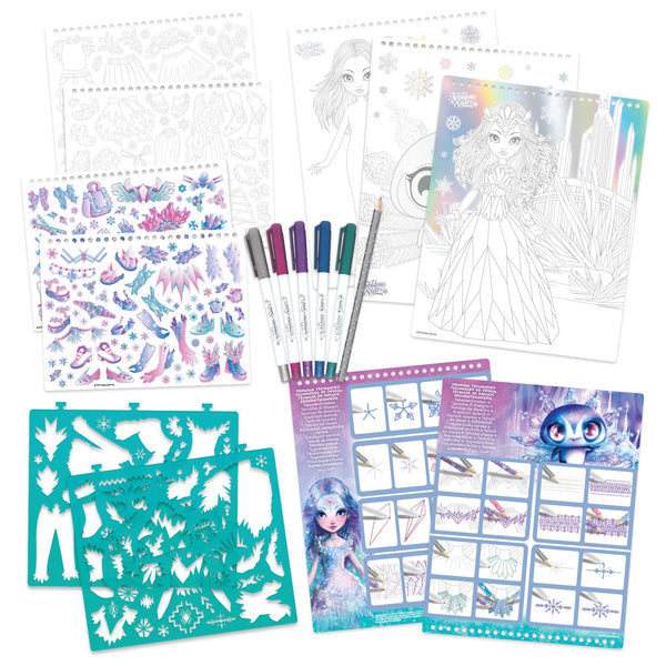 Skizzenbuch mit Metallic-Stiften – Iceana Größe M