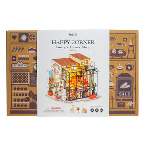 Holzbausatz mit LED Blumengeschäft