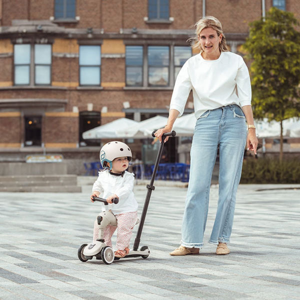 Rutschauto und Roller mit Lenker Highwaykick 1 Push and Go 2in1 1-5 Jahre – Ash