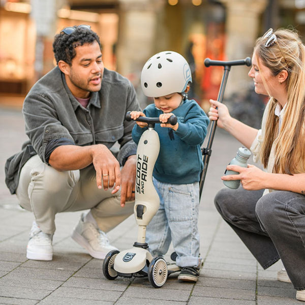 Rutschauto und Roller mit Lenker Highwaykick 1 Push and Go 2in1 1-5 Jahre – Ash