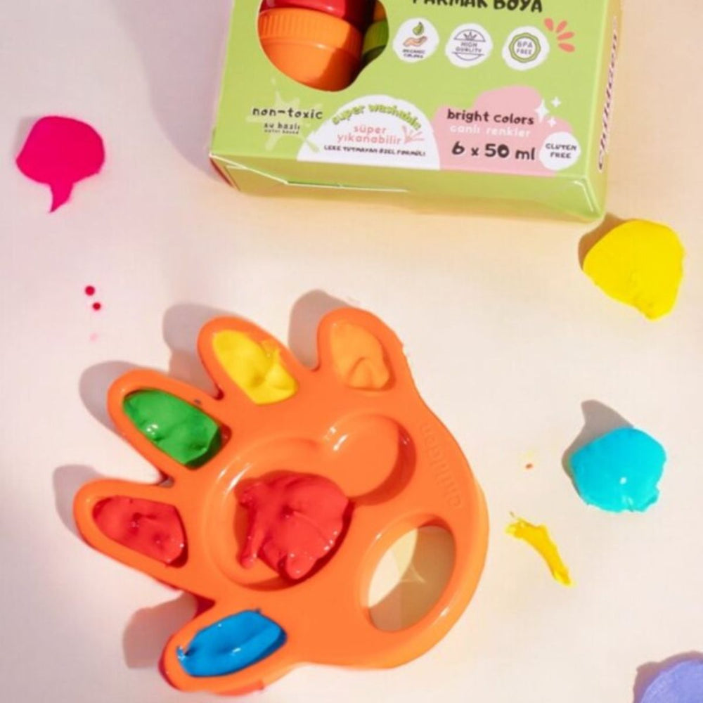 Fingerfarbenpalette in Handform - Tublu.de