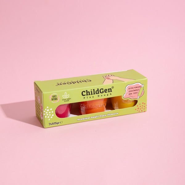 Natürliche Knete in Gläsern – Gelb, Rosa, Orange - Tublu.de