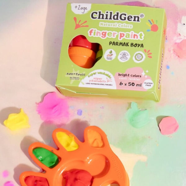 Fingerfarben 6 x 50 ml, leicht abwaschbar - Tublu.de