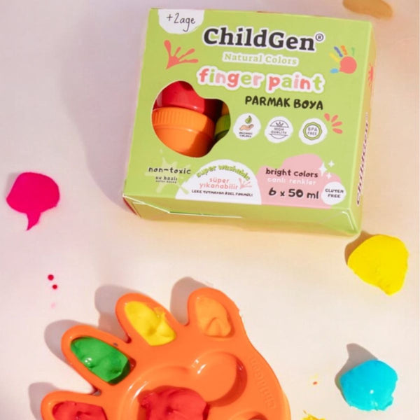 Fingerfarben 6 x 50 ml, leicht abwaschbar - Tublu.de