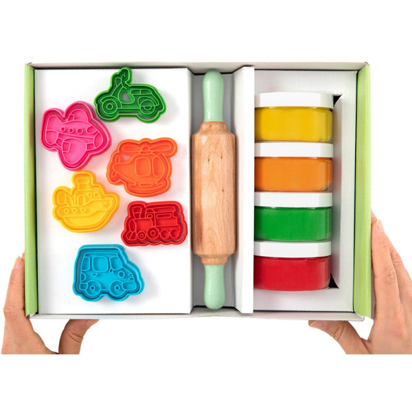 Kreativset, 100 % natürliche Knete und Zubehör – Fahrzeuge - Tublu.de