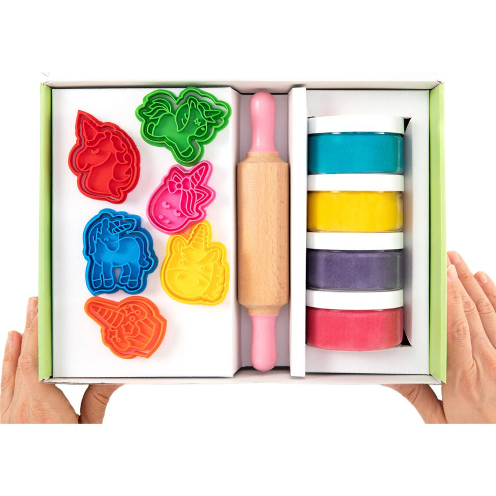 Kreativset, 100 % natürliche Knete und Zubehör – Einhorn - Tublu.de