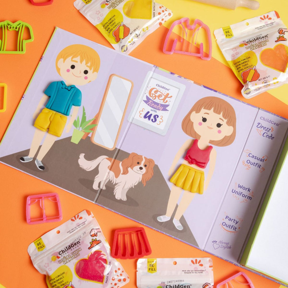 Kreativset, 100 % natürliche Knete und Zubehör – Mode zum Anziehen und Frisieren - Tublu.de