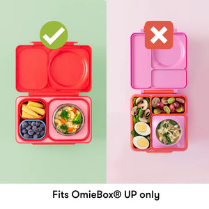 Zwei luftdichte Behälter für die Lunchbox OmieBox UP Dip – Pink Teal