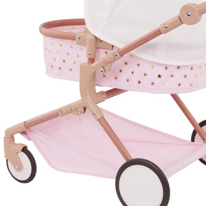 Doppelter Puppenwagen mit Babywanne