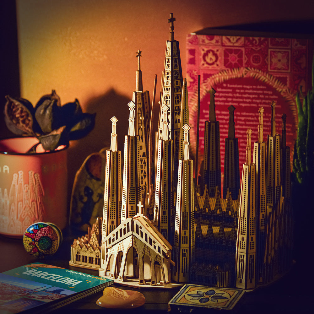 Holzpuzzle 3D-Modell – Sagrada Familia