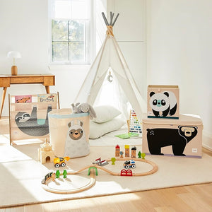 Großer Spielzeugkorb aus Baumwolle – Panda