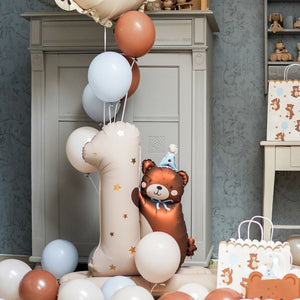 Folienballon – Zahl „1” mit Teddybär 81 x 72 cm