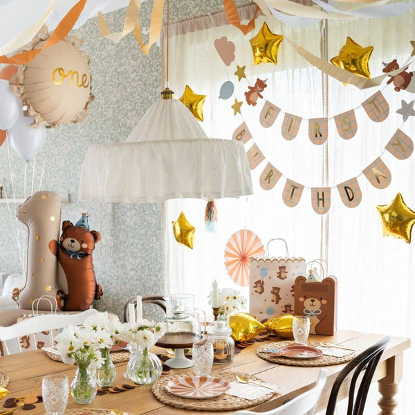 Folienballon – Zahl „1” mit Teddybär 81 x 72 cm