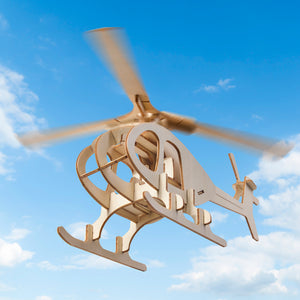 Holzpuzzle 3D-Modell – Hubschrauber