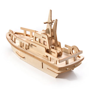 Holzpuzzle 3D-Modell – Yacht