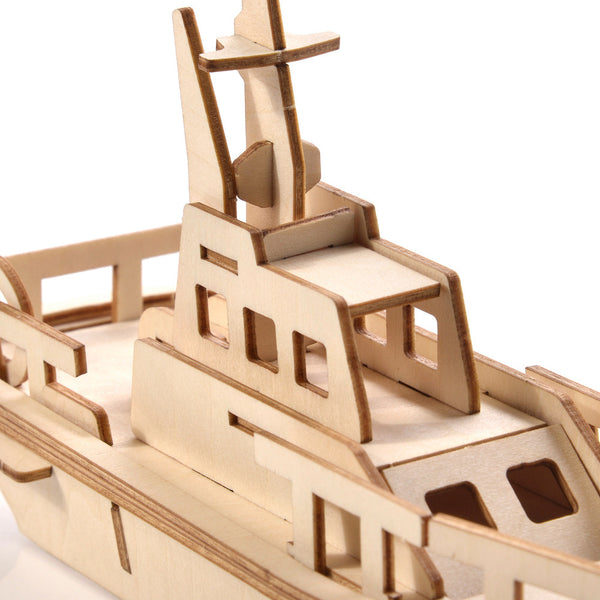 Holzpuzzle 3D-Modell – Yacht