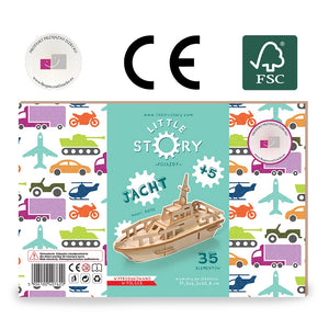 Holzpuzzle 3D-Modell – Yacht