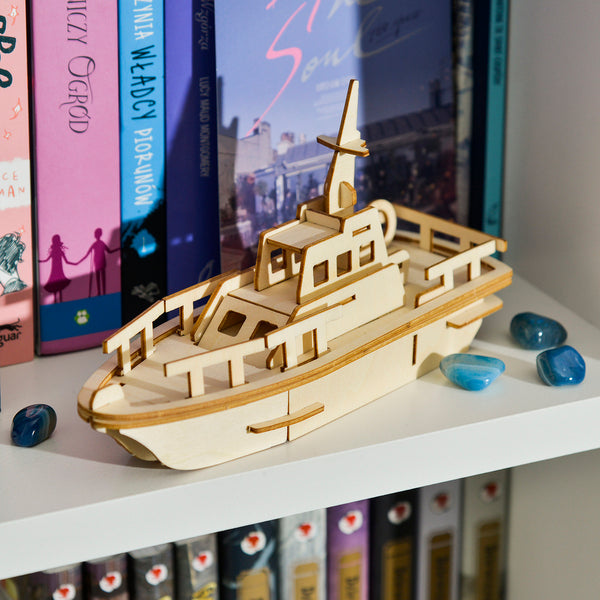 Holzpuzzle 3D-Modell – Yacht