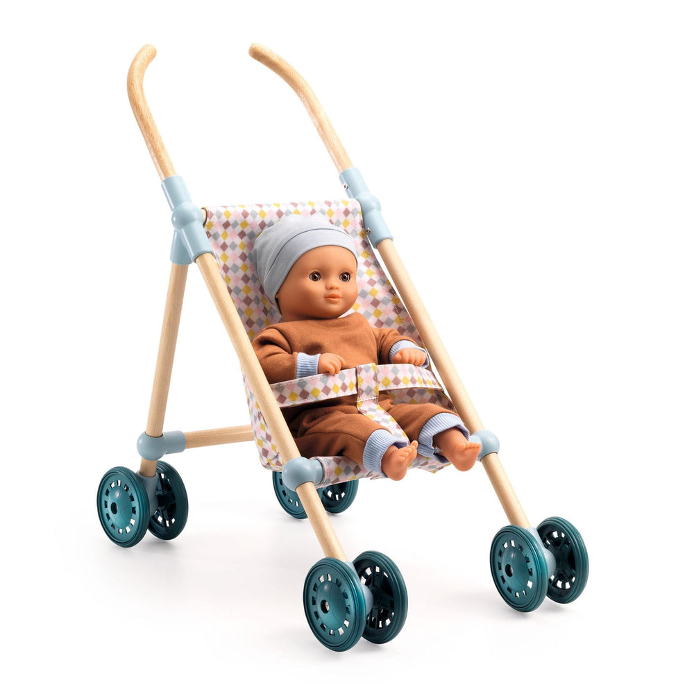 Kinderwagen für Pomea-Puppen  - Gelb - Tublu.de