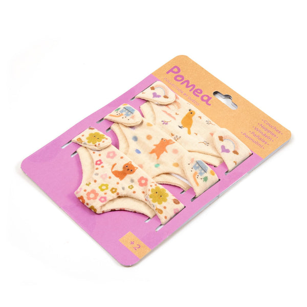 Set mit 3 Windeln für Pomea-Puppen - Tublu.de