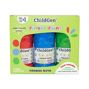 Leicht abwaschbare Fingerfarben – blau, grün, rot - Tublu.de