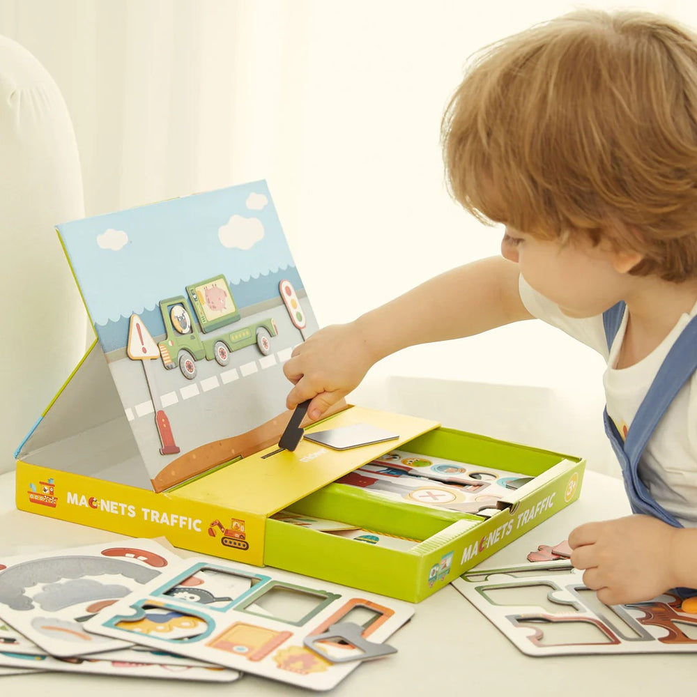Magnetisches Puzzle und Spiel 2in1 – Fahrzeuge - Tublu.de