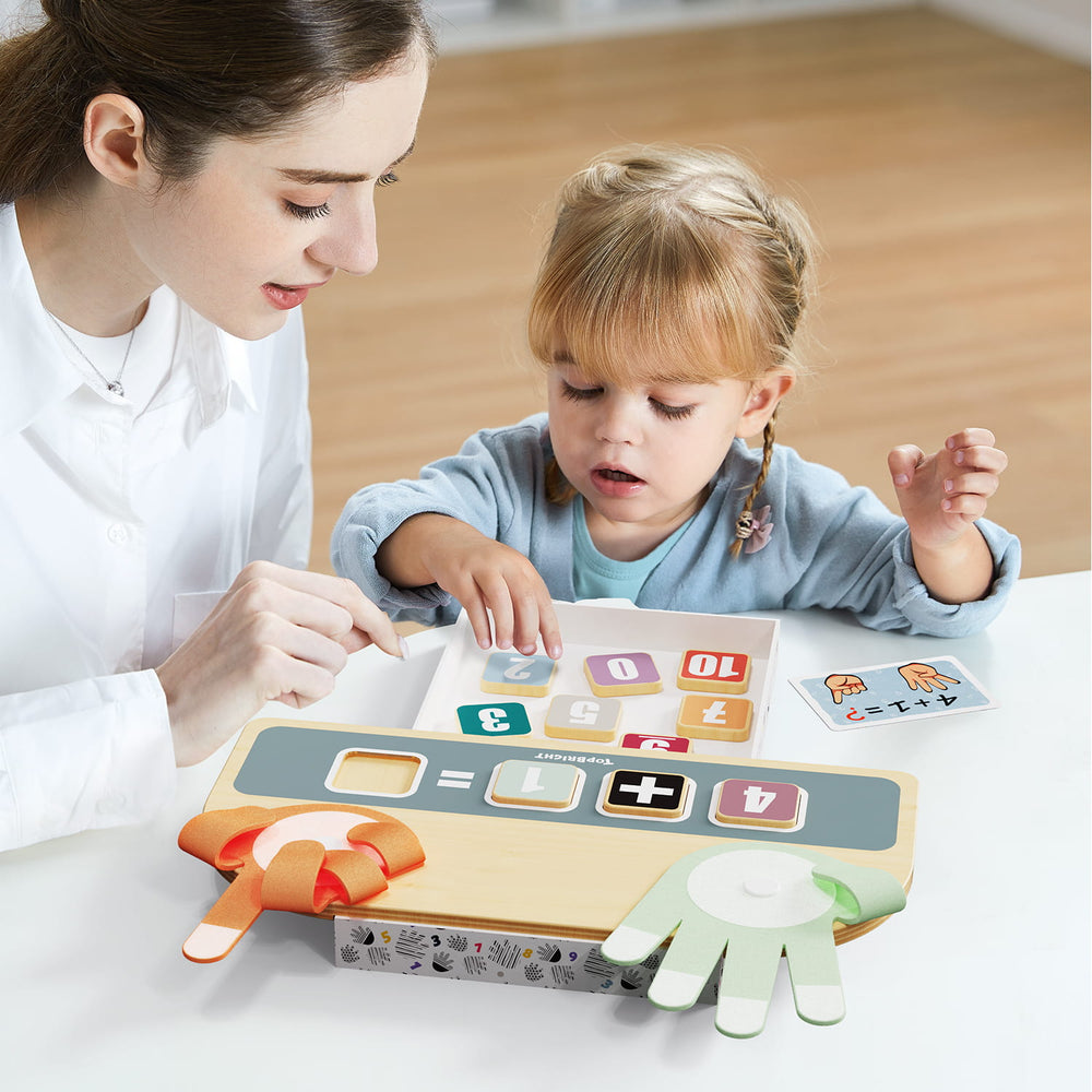 Holzspielzeug zum Erlernen des Zählens mit den Fingern - Tublu.de