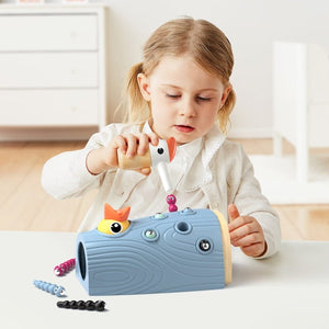 Holz-Geschicklichkeitsspiel – Füttere den Vogel, fange den Käfer - Tublu.de