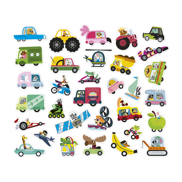 Wiederverwendbare Aufkleber auf Bögen 3+ – Fahrzeuge 200 Stück - Tublu.de