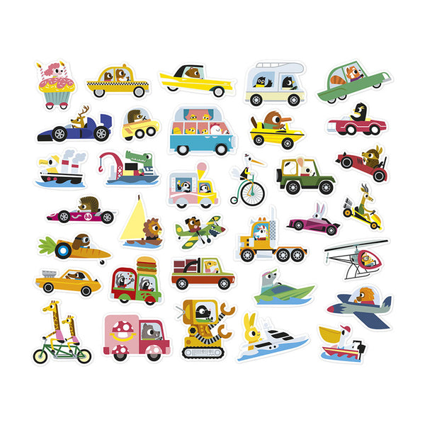 Wiederverwendbare Aufkleber auf Bögen 3+ – Fahrzeuge 200 Stück - Tublu.de