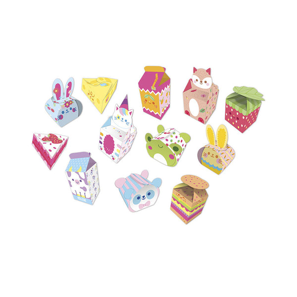 Kreativset 12 Kawaii-Papierboxen zum Selberbasteln 7+ - Tublu.de