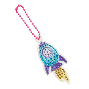 Set zum Basteln von Diamant-Schlüsselanhängern DIY – Rakete - Tublu.de