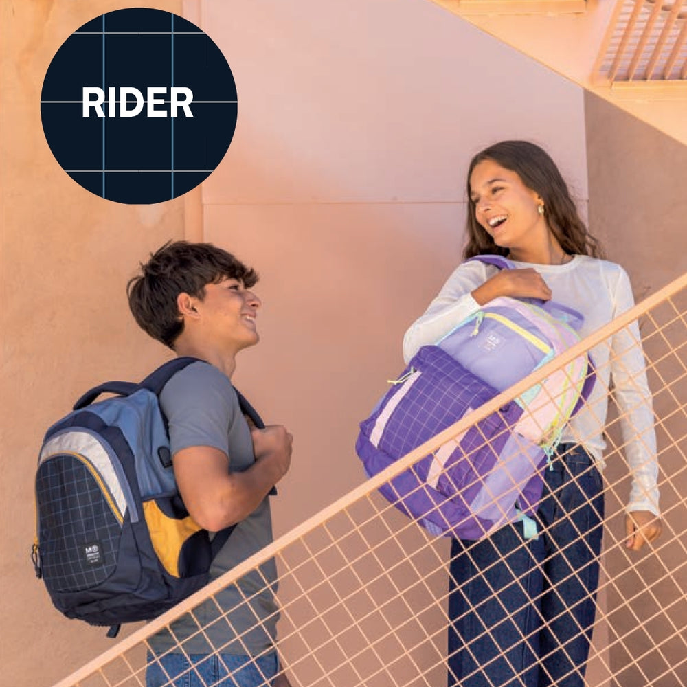 Dreiteiliger Schulrucksack Amsterdam – Rider Black 28 l