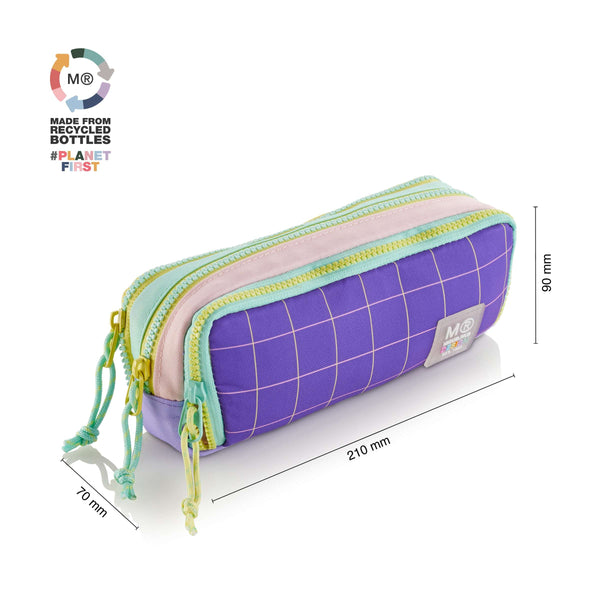 Dreifach-Federmäppchen – Rider Violet