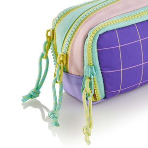 Dreifach-Federmäppchen – Rider Violet