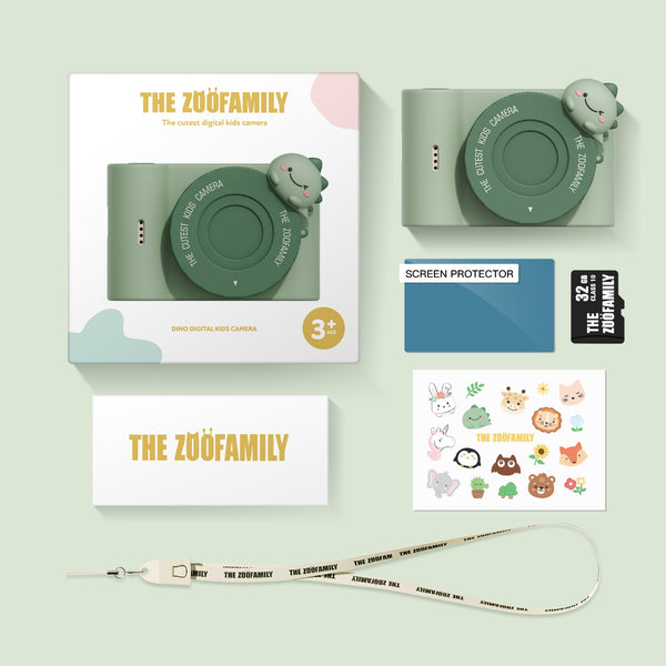 Digitalkamera für Kinder Full HD Urban Zoo – Grüner Dinosaurier - Tublu.de