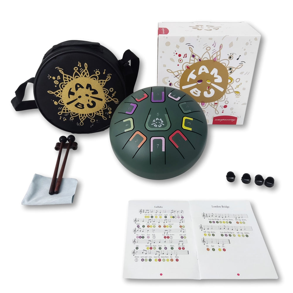 Zungentrommel Tambu – Dark Green Mat - Tublu.de