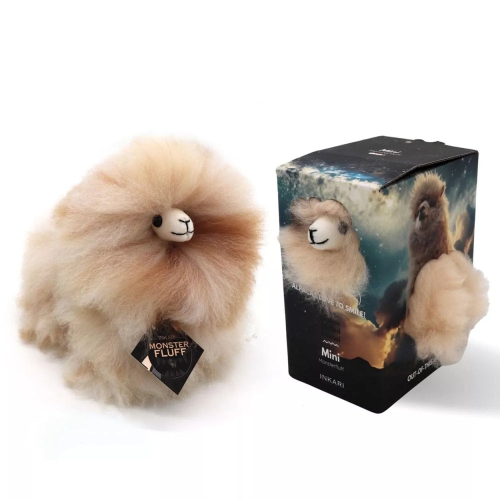 Fluffiges Alpaka-Kuscheltier Monsterfluff – Sahara 15 cm