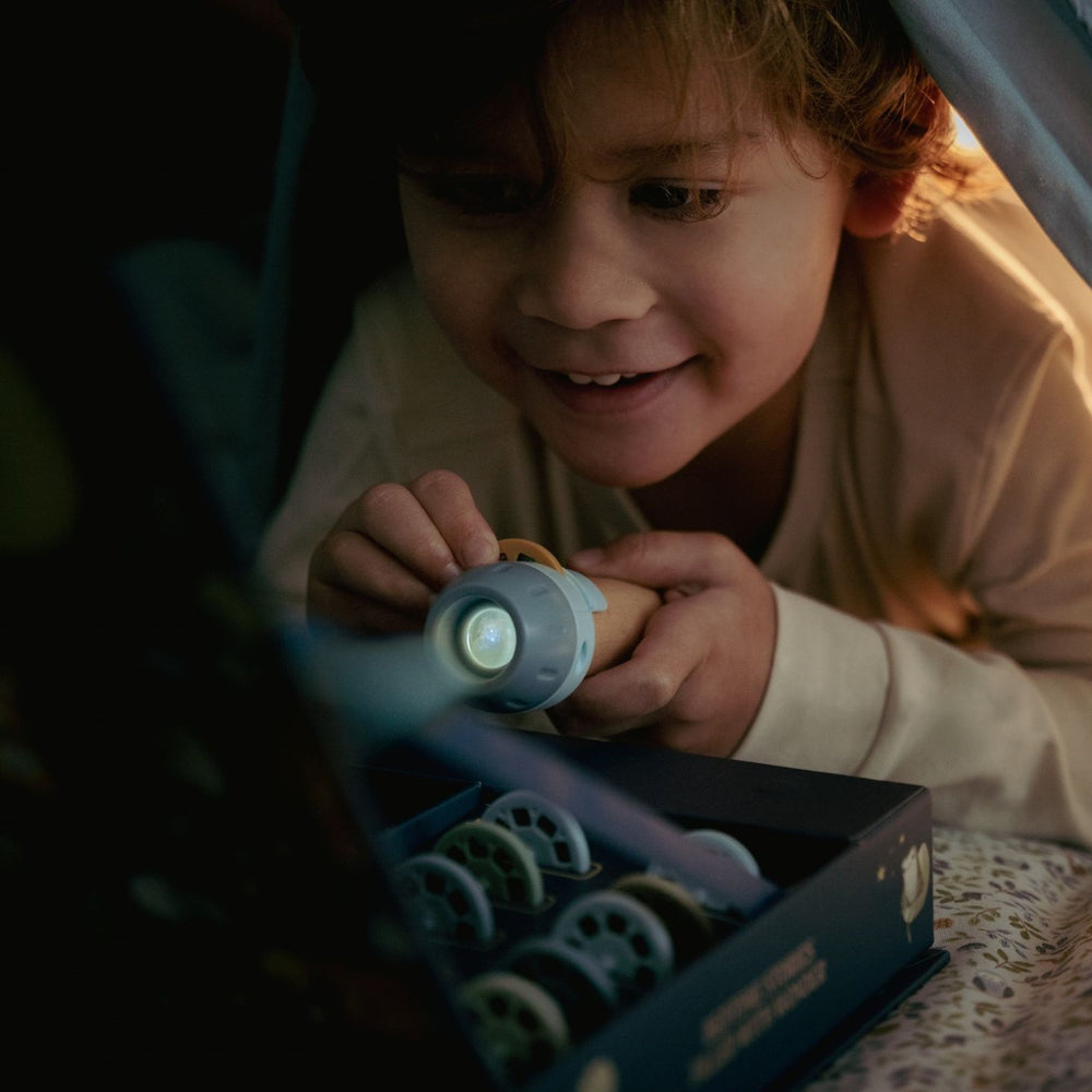 Projektionsleuchte mit Märchen - Blau - Tublu.de