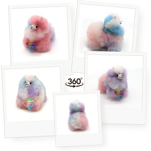 Fluffiges Alpaka-Kuscheltier Rainbows – Galaxy 15 cm